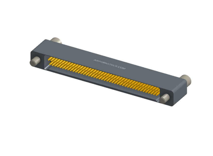 NMSH-2L5-085-228-JC00 - Nano-D Shorting Connector, 85 contacts, titanium body material, and turning jackscrew attachment hardware (Receptacle).