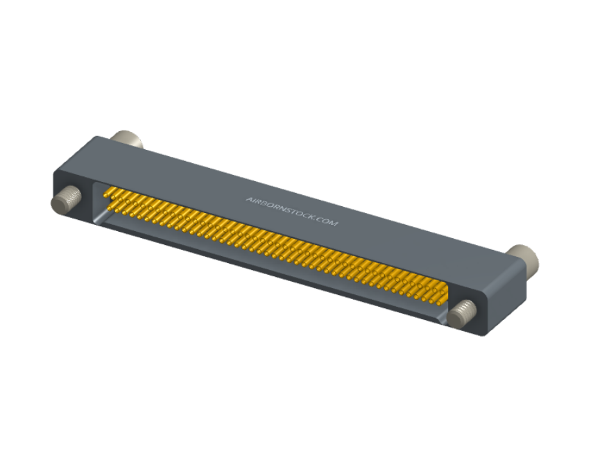 NMSH-2L5-091-225-JC00 - Nano-D Shorting Connector, 91 contacts, titanium body material, and turning jackscrew attachment hardware (Receptacle).