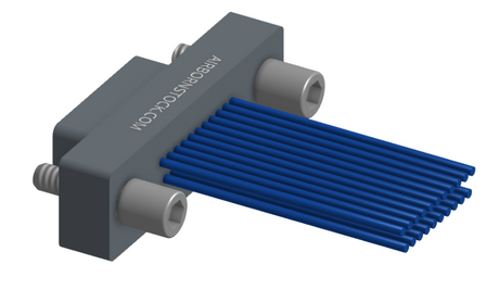 NMSP-215-021-161-JCAA - Splashproof Nano-miniature D-shaped I/O connector, 2 rows with 21 contacts, and turning jackscrew attachment hardware. (Plug)