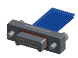 NMSP-214-021-161-JCAA - Splashproof Nano-miniature D-shaped I/O connector, 2 rows with 21 contacts, and turning jackscrew attachment hardware. (Plug)