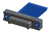 NMSP-213-031-161-JCAA - Splashproof Nano-miniature D-shaped I/O connector, 2 rows with 31 contacts, and turning jackscrew attachment hardware. (Plug)