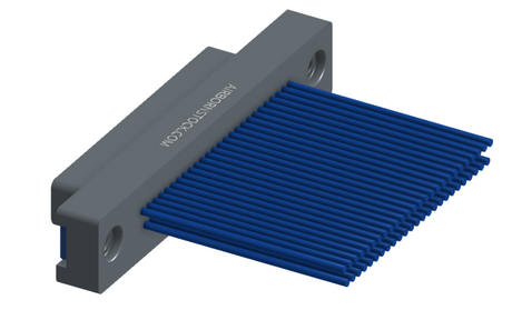 NMSP-215-051-161-THAA - Splashproof Nano-miniature D-shaped I/O connector, 2 rows with 51 contacts, and threaded holes for attachment hardware. (Plug)
