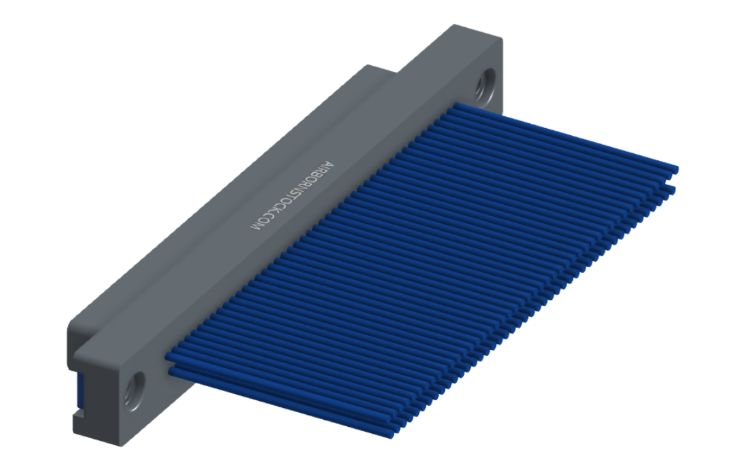 NMSP-215-091-161-THAA - Splashproof Nano-miniature D-shaped I/O connector, 2 rows with 91 contacts, and threaded holes for attachment hardware. (Plug)