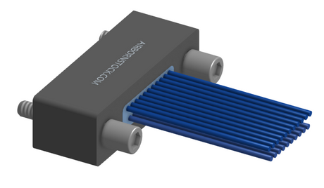 NMSP-225-021-261-JCAA - Splashproof Nano-miniature D-shaped I/O connector, 2 rows with 21 contacts, and turning jackscrew attachment hardware. (Receptacle)