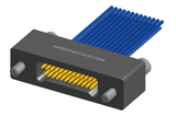 NMSP-225-025-261-JCAA - Splashproof Nano-miniature D-shaped I/O connector, 2 rows with 25 contacts, and turning jackscrew attachment hardware. (Receptacle)