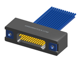 NMSP-225-025-261-THAA - Splashproof Nano-miniature D-shaped I/O connector, 2 rows with 25 contacts, and threaded holes for attachment hardware. (Receptacle)