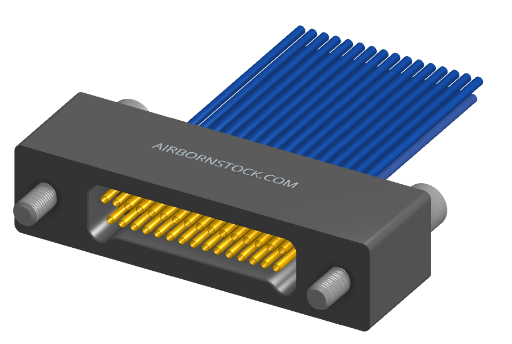 NMSP-225-031-261-JCAA - Splashproof Nano-miniature D-shaped I/O connector, 2 rows with 31 contacts, and turning jackscrew attachment hardware. (Receptacle)