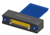 NMSP-225-031-261-THAA - Splashproof Nano-miniature D-shaped I/O connector, 2 rows with 31 contacts, and threaded holes for attachment hardware. (Receptacle)