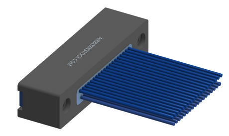 NMSP-225-037-261-THAA - Splashproof Nano-miniature D-shaped I/O connector, 2 rows with 37 contacts, and threaded holes for attachment hardware. (Receptacle)