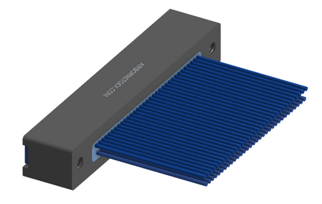 NMSP-225-065-261-THAA - Splashproof Nano-miniature D-shaped I/O connector, 2 rows with 65 contacts, and threaded holes for attachment hardware. (Receptacle)