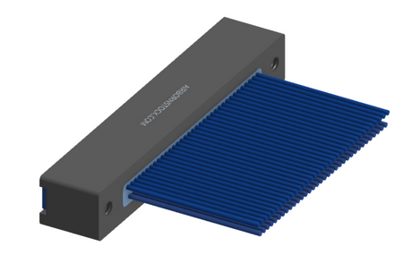 NMSP-225-069-261-THAA - Splashproof Nano-miniature D-shaped I/O connector, 2 rows with 69 contacts, and threaded holes for attachment hardware. (Receptacle)