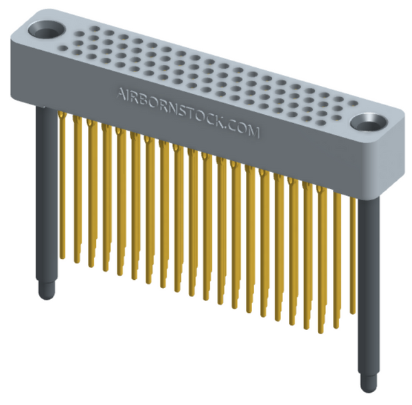 RC422-076-261-45FT - Full profile board-to-board stackable connector, 4 rows and 19 columns (76 total contacts), and guide hardware with female thread.