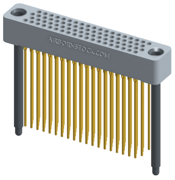 RC422-076-281-4700 - Full profile board-to-board stackable connector, 4 rows and 19 columns (76 total contacts), and guide hardware.