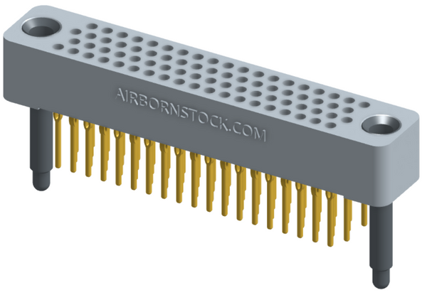 RC422-076-311-40FT - Full profile board-to-board stackable connector, 4 rows and 19 columns (76 total contacts), and guide hardware with female thread.