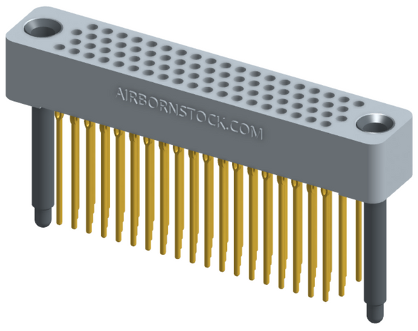 RC422-076-331-42FT - Full profile board-to-board stackable connector, 4 rows and 19 columns (76 total contacts), and guide hardware with female thread.