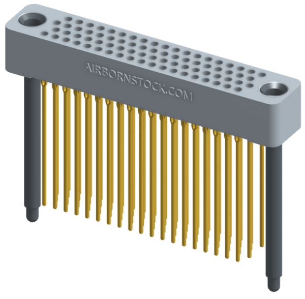 RC422-076-361-45FT - Full profile board-to-board stackable connector, 4 rows and 19 columns (76 total contacts), and guide hardware with female thread.