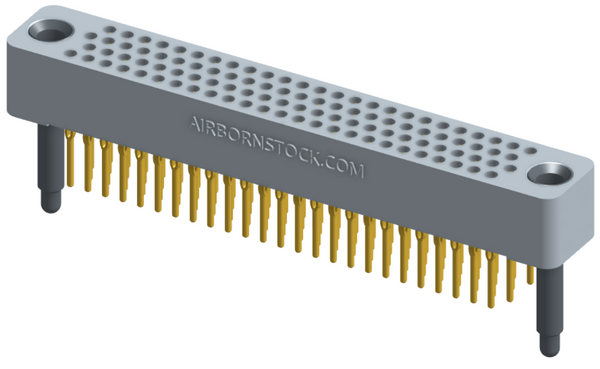 RC422-100-201-3900 - Full profile board-to-board stackable connector, 4 rows and 25 columns (100 total contacts), and guide hardware.