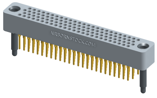 RC422-100-301-3900 - Full profile board-to-board stackable connector, 4 rows and 25 columns (100 total contacts), and guide hardware.