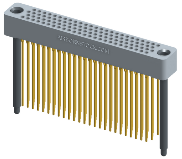 RC422-100-381-4700 - Full profile board-to-board stackable connector, 4 rows and 25 columns (100 total contacts), and guide hardware.