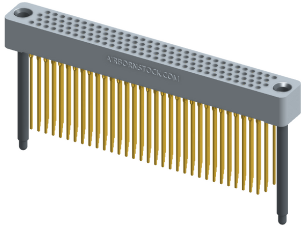 RC422-128-261-45FT - Full profile board-to-board stackable connector, 4 rows and 32 columns (128 total contacts), and guide hardware with female thread.