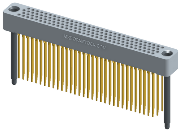 RC422-128-351-44FT - Full profile board-to-board stackable connector, 4 rows and 32 columns (128 total contacts), and guide hardware with female thread.