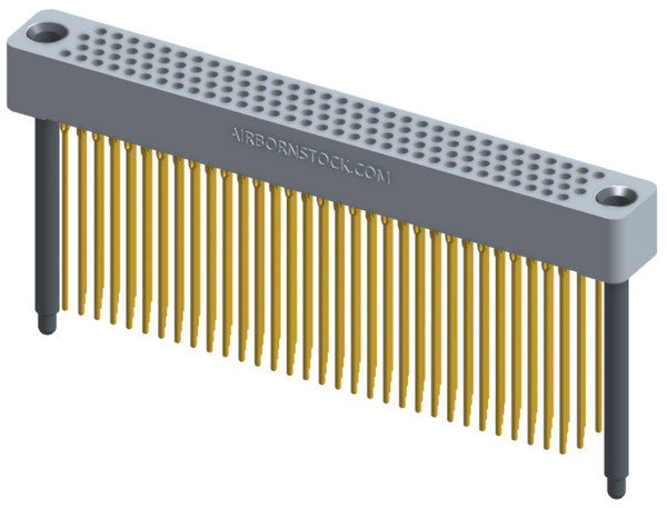 RC422-128-361-4500 - Full profile board-to-board stackable connector, 4 rows and 32 columns (128 total contacts), and guide hardware.