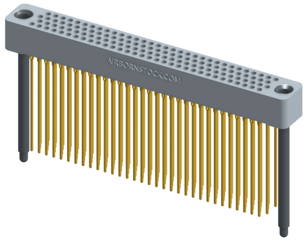 RC422-128-381-4700 - Full profile board-to-board stackable connector, 4 rows and 32 columns (128 total contacts), and guide hardware.