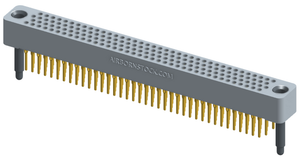 RC422-152-201-39MT - Full profile board-to-board stackable connector, 4 rows and 38 columns (152 total contacts), and guide hardware with male thread.