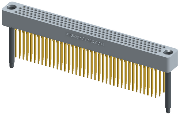 RC422-152-241-43FT - Full profile board-to-board stackable connector, 4 rows and 38 columns (152 total contacts), and guide hardware with female thread.