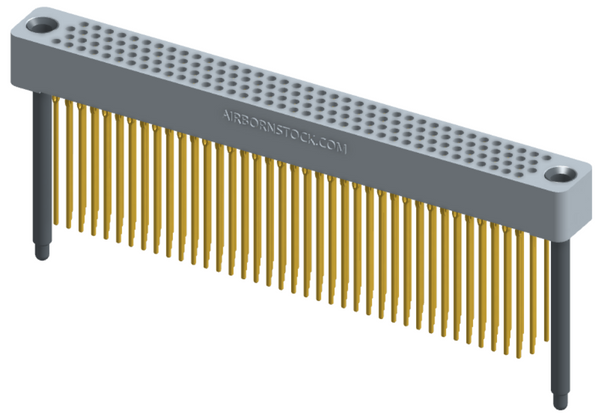 RC422-152-261-4500 - Full profile board-to-board stackable connector, 4 rows and 38 columns (152 total contacts), and guide hardware.
