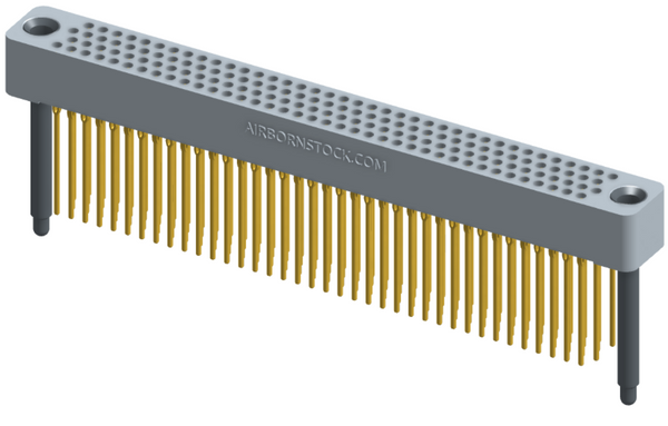 RC422-152-271-46FT - Full profile board-to-board stackable connector, 4 rows and 38 columns (152 total contacts), and guide hardware with female thread.