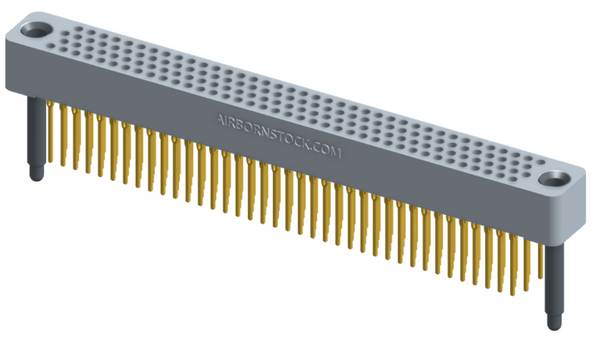 RC422-152-321-4100 - Full profile board-to-board stackable connector, 4 rows and 38 columns (152 total contacts), and guide hardware.
