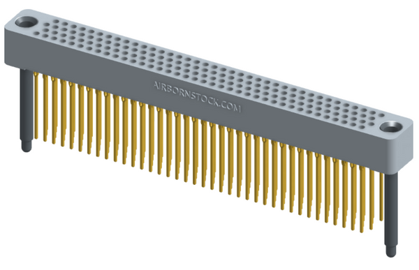 RC422-152-371-4600 - Full profile board-to-board stackable connector, 4 rows and 38 columns (152 total contacts), and guide hardware.