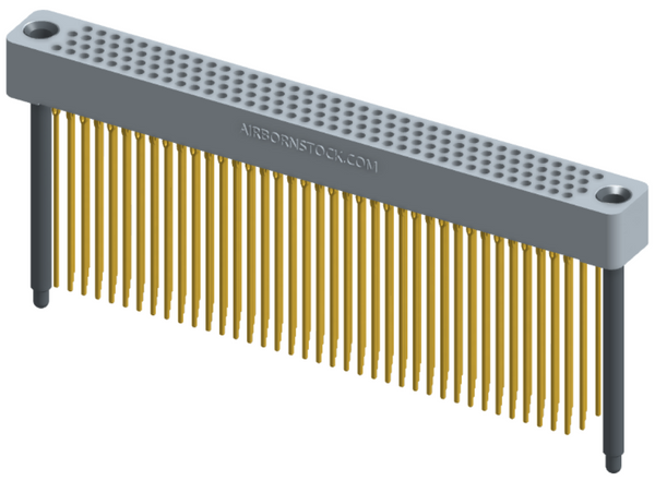 RC422-152-381-47FT - Full profile board-to-board stackable connector, 4 rows and 38 columns (152 total contacts), and guide hardware with female thread.