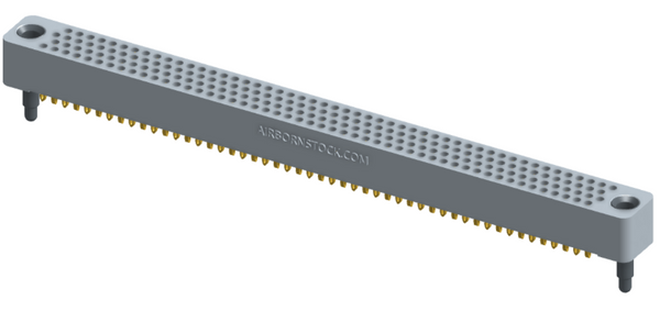 RC422-200-101-30FT - Full profile board-to-board stackable connector (bottom-of-stack), 4 rows and 50 columns (200 total contacts), and guide hardware with female thread.