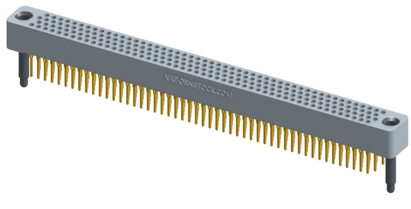 RC422-200-201-3900 - Full profile board-to-board stackable connector, 4 rows and 50 columns (200 total contacts), and guide hardware.