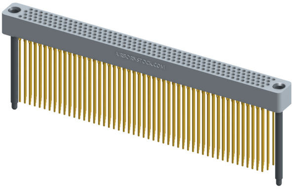RC422-200-281-4700 - Full profile board-to-board stackable connector, 4 rows and 50 columns (200 total contacts), and guide hardware.