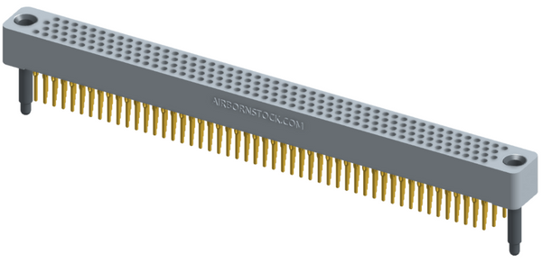 RC422-200-301-39FT - Full profile board-to-board stackable connector, 4 rows and 50 columns (200 total contacts), and guide hardware with female thread.