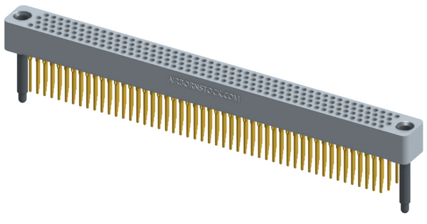 RC422-200-321-41FT - Full profile board-to-board stackable connector, 4 rows and 50 columns (200 total contacts), and guide hardware with female thread.