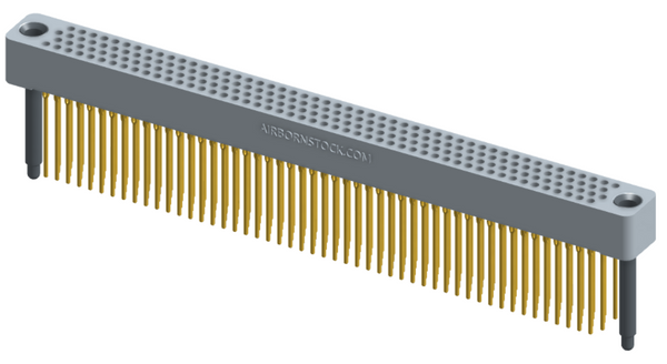 RC422-200-331-42FT - Full profile board-to-board stackable connector, 4 rows and 50 columns (200 total contacts), and guide hardware with female thread.