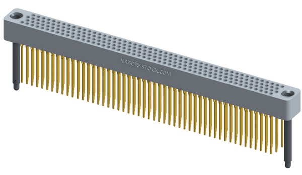 RC422-200-371-4600 - Full profile board-to-board stackable connector, 4 rows and 50 columns (200 total contacts), and guide hardware.