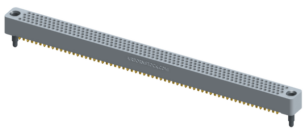 RC422-252-101-30FT - Full profile board-to-board stackable connector (bottom-of-stack), 4 rows and 63 columns (252 total contacts), and guide hardware with female thread.