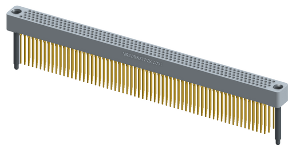 RC422-252-271-46FT - Full profile board-to-board stackable connector, 4 rows and 63 columns (252 total contacts), and guide hardware with female thread.
