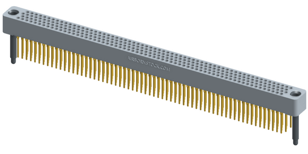 RC422-252-321-4100 - Full profile board-to-board stackable connector, 4 rows and 63 columns (252 total contacts), and guide hardware.