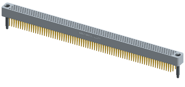 RC422-300-211-40FT - Full profile board-to-board stackable connector, 4 rows and 75 columns (300 total contacts), and guide hardware with female thread.