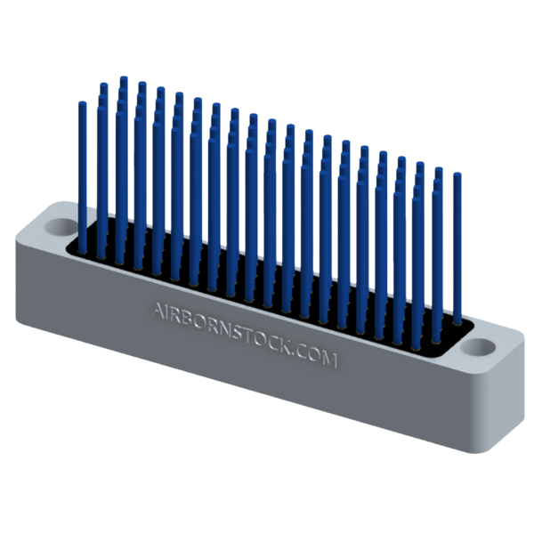 RC4B2-076-291-0000 - Full profile, stackable cable connector (bottom-of-stack), 4 rows and 19 columns (76 total contacts), and no hardware.  (Receptacle)