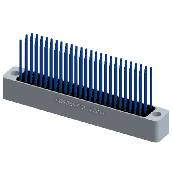 RC4B2-100-291-0000 - Full profile, stackable cable connector (bottom-of-stack), 4 rows and 25 columns (100 total contacts), and no hardware.  (Receptacle)